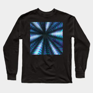 Happy Blue Optical Illusion Long Sleeve T-Shirt